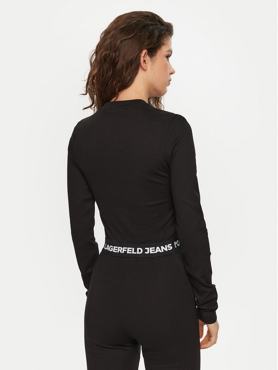 Karl Lagerfeld Jeans Karl Lagerfeld Jeans Блуза A1W17042 Черен Slim Fit
