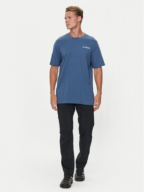 adidas adidas Tričko Terrex Graphic MTN 2.0 IM8354 Modrá Regular Fit