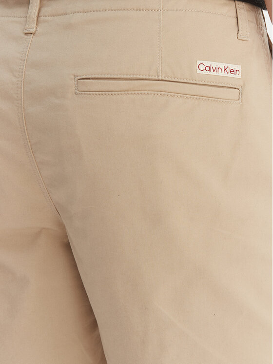 Calvin Klein Jeans Calvin Klein Jeans Kratke hlače iz tkanine LV04RF617G Bež Regular Fit