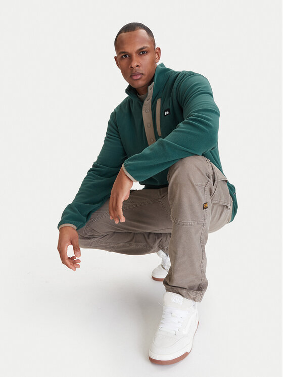 Quiksilver Quiksilver Flis No Destination EQYPF03072 Zelena Regular Fit