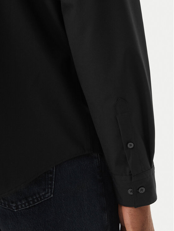 Calvin Klein Calvin Klein Cămașă Supima LV04LH105G Negru Regular Fit