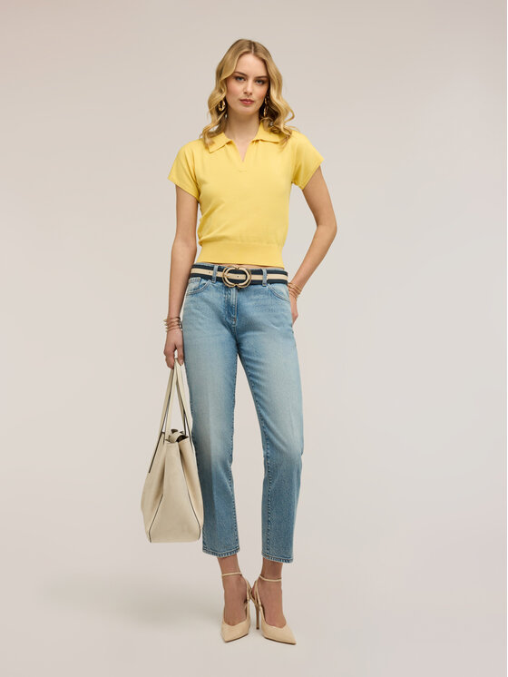 Motivi Motivi Jeansy P420Q004336N004 Turkusowy Regular Fit