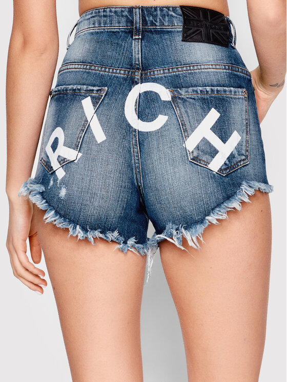 John Richmond John Richmond Pantaloncini di jeans Lana RWP22150SH Blu Straight Fit