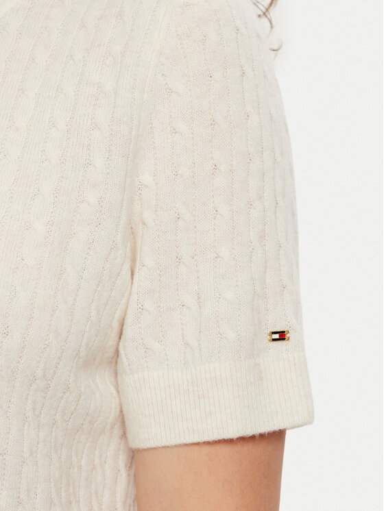 Tommy Hilfiger Tommy Hilfiger Kardigāns WW0WW43958 Écru Regular Fit