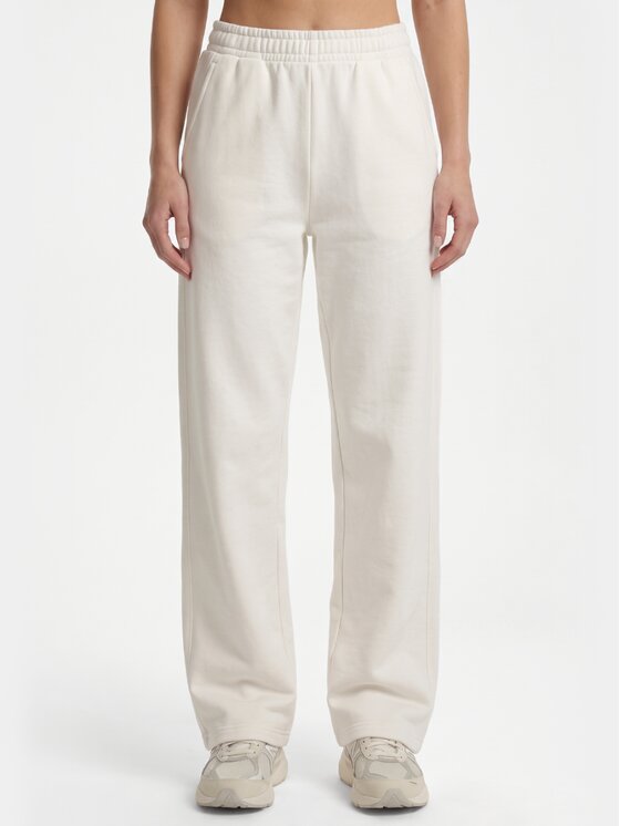 BASICLO BASICLO Spodnie dresowe W-2161-01 Biały Relaxed Fit