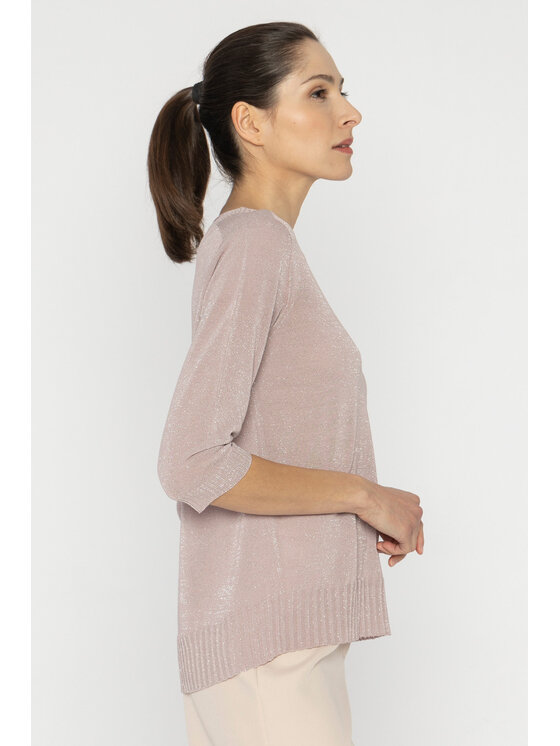 Deni Cler Milano Deni Cler Milano Sweter T-DC-S420-D2-20-31-1 Różowy Regular Fit