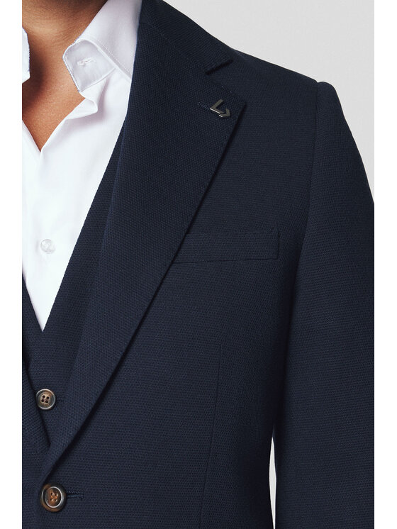 Lancerto Lancerto Marynarka Sezze MA131224000006 Granatowy Slim Fit