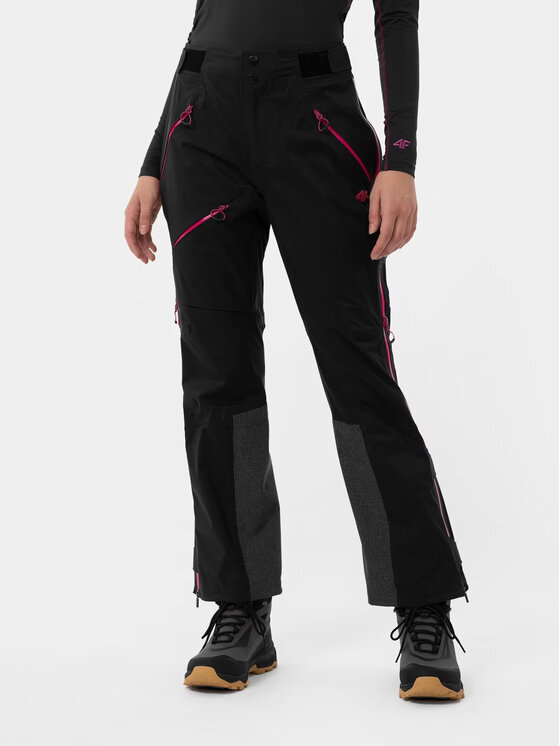 4F 4F Lyžiarske nohavice H4Z22SPDN005-22S Čierna Regular Fit