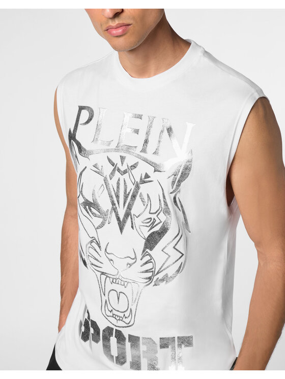 Plein Sport Plein Sport Tank top 10159 Biały Regular Fit