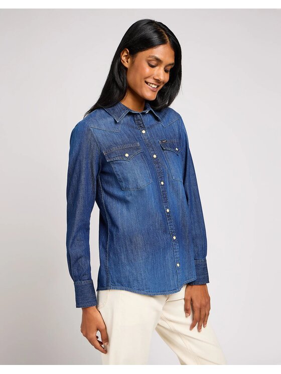 Lee Lee Koszula REGULAR WESTERN SHIRT Niebieski Regular Fit