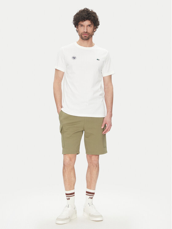 Lacoste Lacoste T-Shirt TH8309 Biały Regular Fit