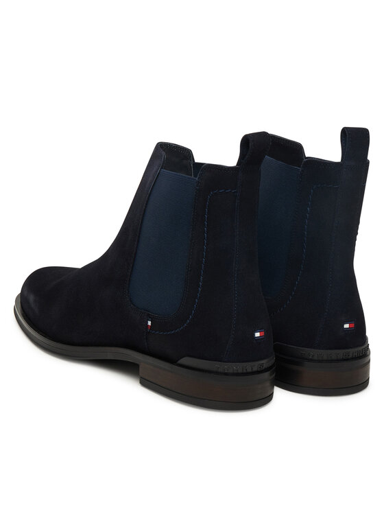 Tommy Hilfiger Tommy Hilfiger Kotníková obuv s elastickým prvkem Corporate FM0FM05580 Tmavomodrá