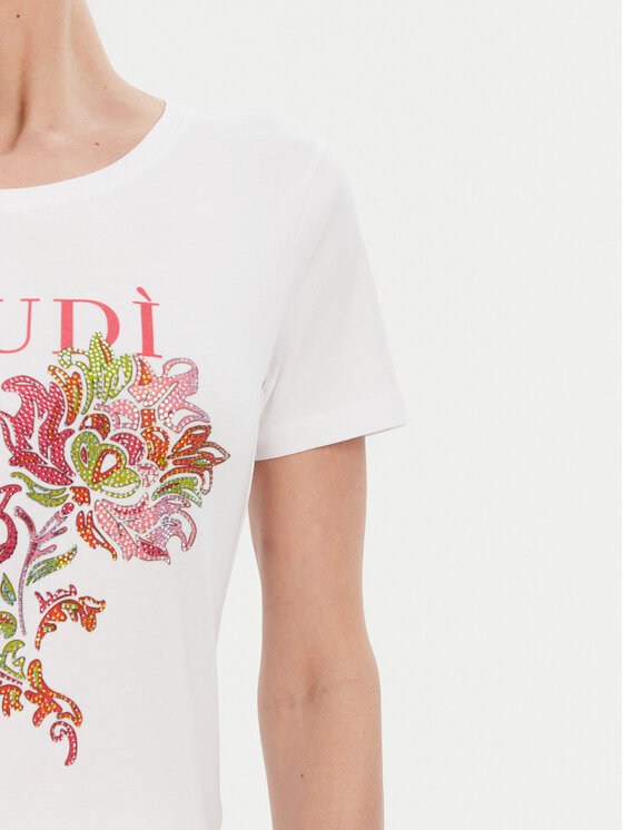 Gaudi Gaudi Тишърт 511BD64036 Бял Regular Fit