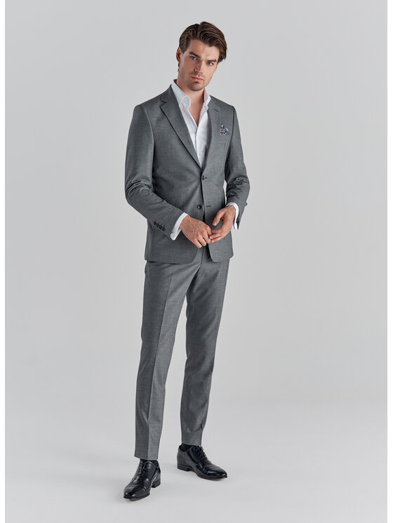 Pako Lorente Pako Lorente Spodnie garniturowe P22SF-6G-007 Szary Slim Fit