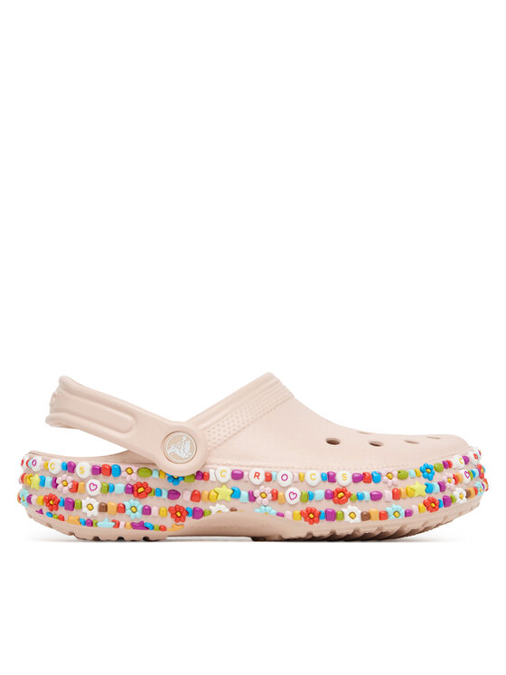Crocs Crocs Klapki Classic Beaded Band 211614 Beżowy
