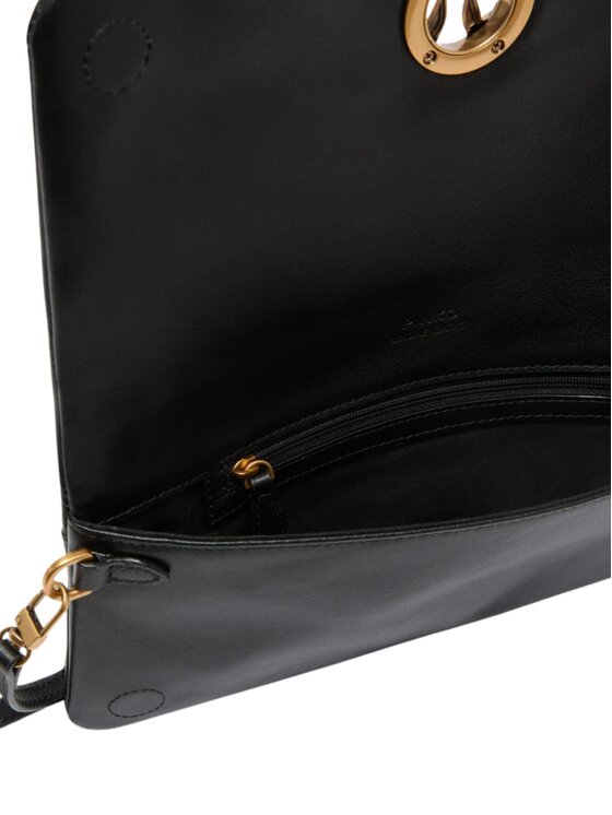 PINKO PINKO pochette Pochette a tracolla media Love Bag Click Soft Horizontal in pelle Nero