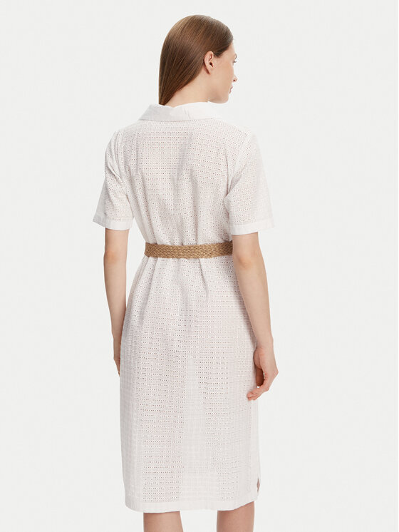 Selmark Selmark Hemdkleid BC133 Weiß Regular Fit