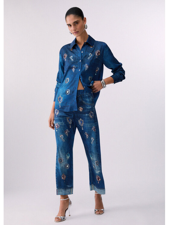 Liu Jo Liu Jo Camicia UA6343T595879045 Celeste Regular Fit