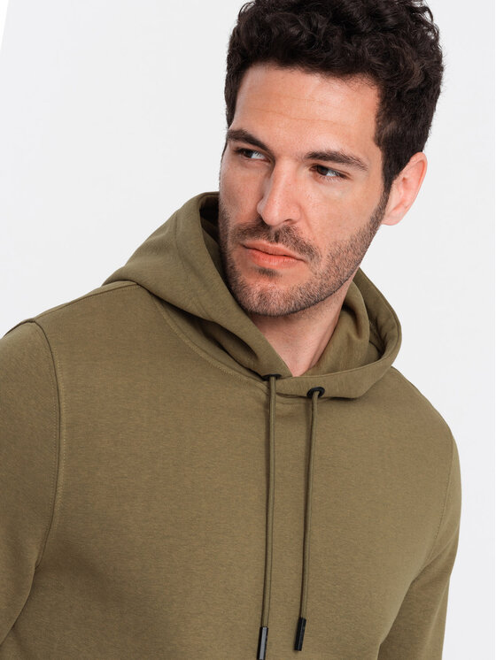Ombre Ombre Mikina OM-SSBN-0161 Zelená Regular Fit
