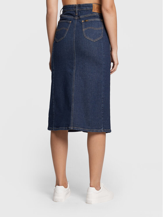 Lee Lee Φούστα τζιν That's Right L38WBEKK 112322433 Μπλε Regular Fit