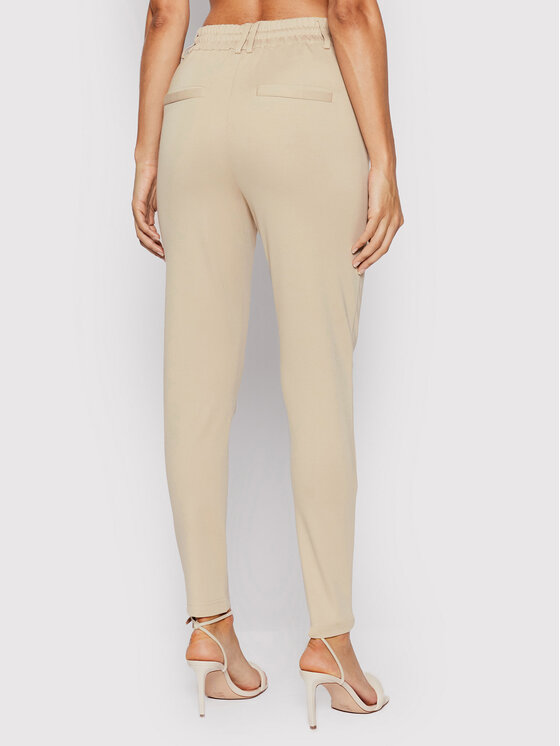 ONLY ONLY Bavlnené nohavice Poptrash 15115847 Béžová Slim Fit