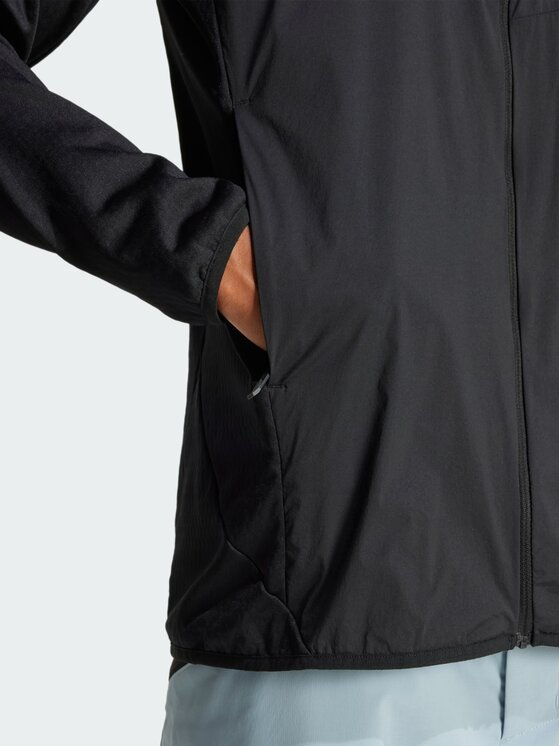 adidas adidas Bluza Terrex Xperior Climawarm+ Wind Light Fleece Hooded Czarny Slim Fit