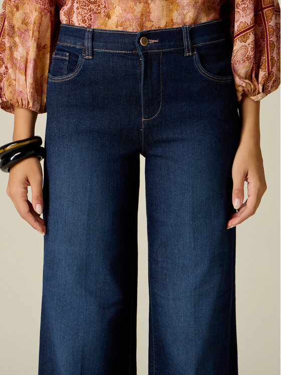 Oltre Oltre Jeansy P521R309291N034 Niebieski Baggy Fit