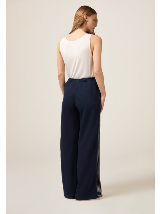 Oltre Oltre Pantaloni di tessuto P836J002407N034 Blu Baggy Fit