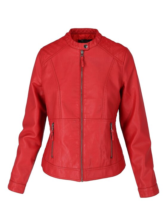 Perso Perso Dámska bunda BLE910002F Červená Regular Fit