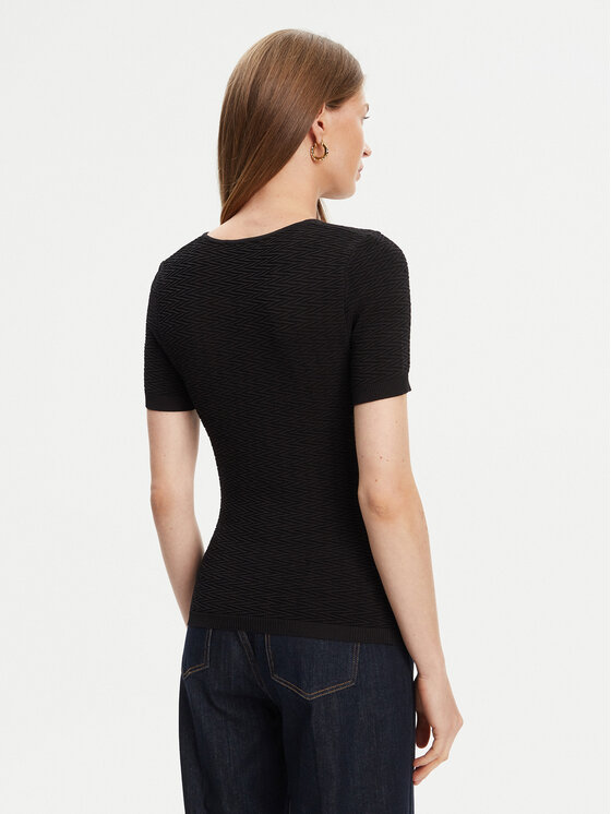 Guess Guess Bluză W5YR16 Z3OV0 Negru Regular Fit