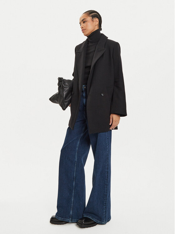 IVY OAK IVY OAK Cappotto di lana Jenna IO119100 Nero Regular Fit