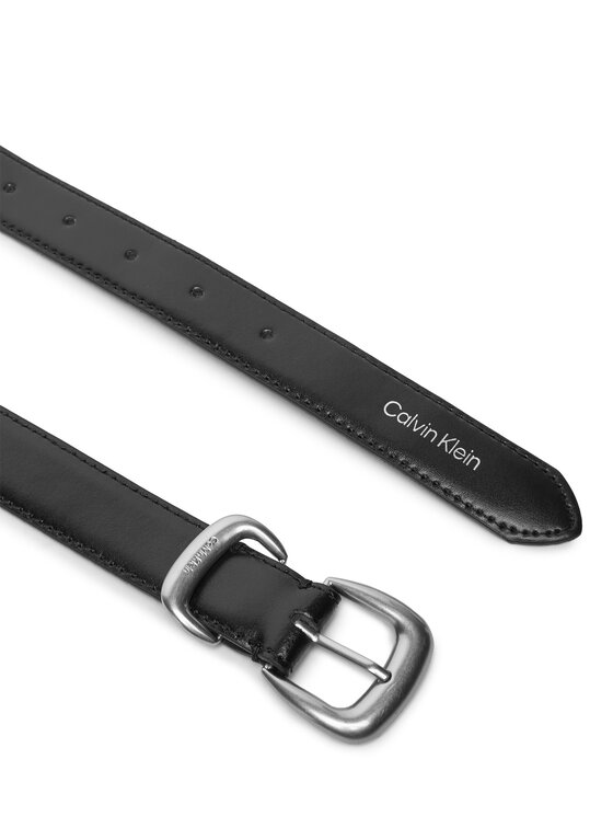 Calvin Klein Calvin Klein Ženski pas Sarah 2 Piece Logo Buckle Belt 25Mm LV04K7012G Črna