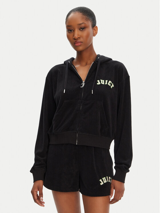 Juicy Couture Juicy Couture Pulóver Nala JCWAS125321 Fekete Oversize