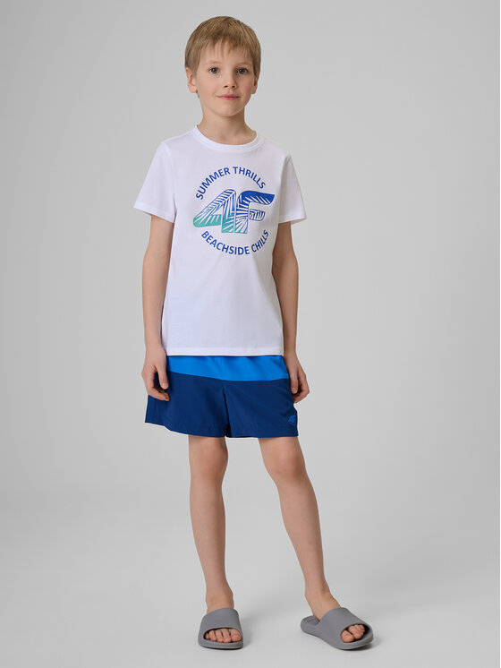 4F 4F T-Shirt BEACHSIDE CHILL Biały Loose Fit