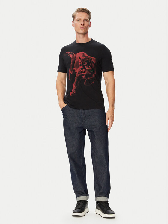 HUGO HUGO Футболка Daffilo 50568689 Чорний Regular Fit