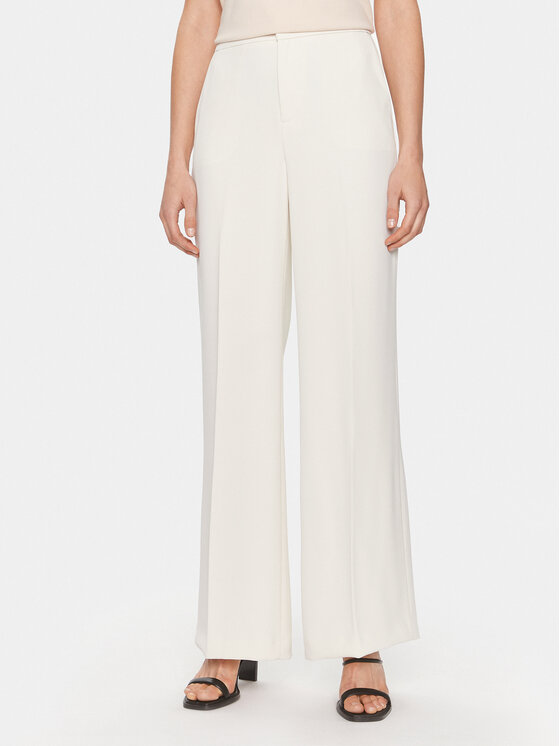 TWINSET TWINSET Stoffhose 241TP2130 Écru Wide Leg