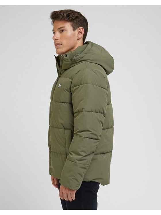 Lee Lee Kurtka puchowa Puffer Jacket Olive Grove Zielony Regular Fit