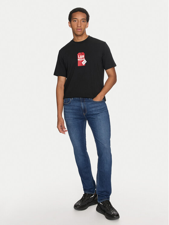 HUGO Hugo T-särk Ditroso 50516738 Must Relaxed Fit