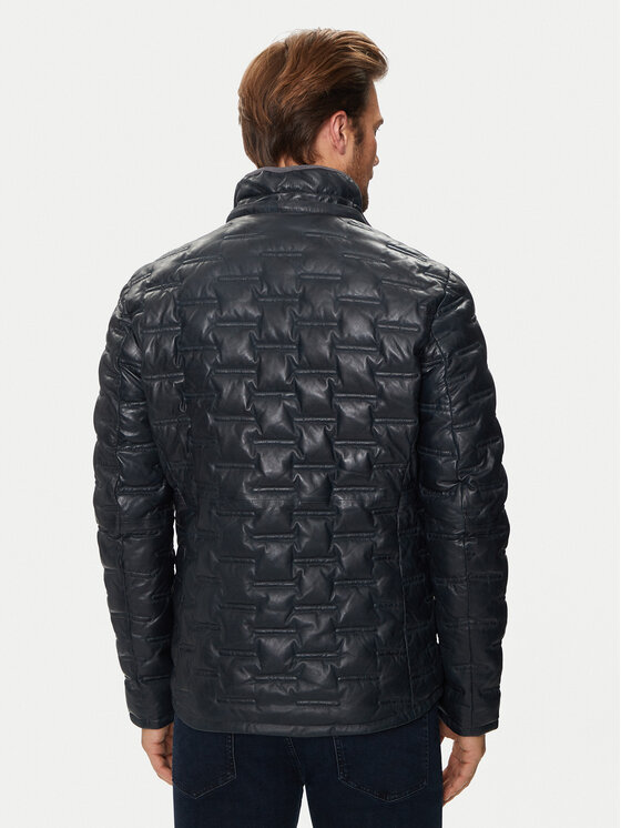 Milestone Lederjacke Tamino 431019 60305 Dunkelblau Regular Fit  