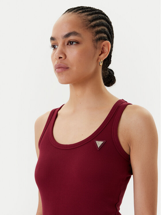Guess Guess Топ V4YP06 K8RT2 Бордовий Regular Fit