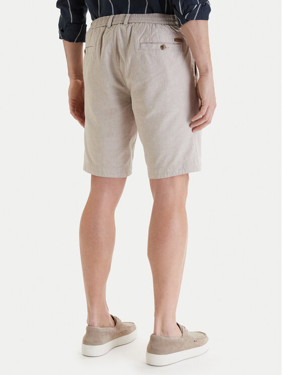 Bugatti Bugatti Stoffshorts 1949-76419C Écru Regular Fit