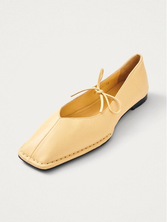 ALOHAS ALOHAS Baleriny Sway Vanilla Leather Ballet Flats Żółty