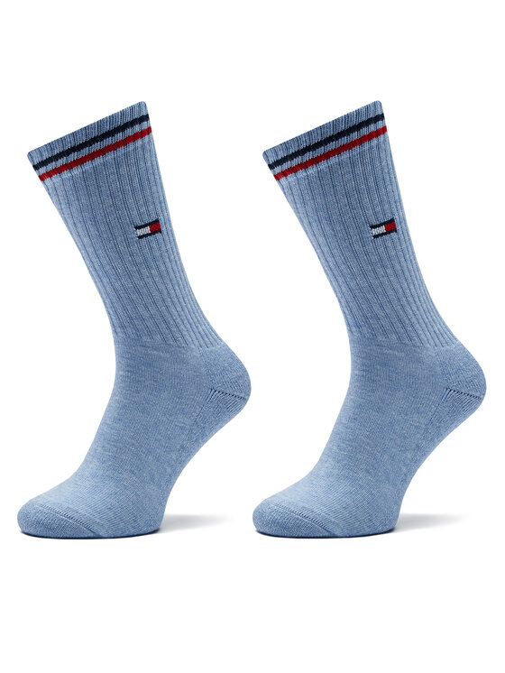 Tommy Hilfiger Tommy Hilfiger 2er-Set hohe Damensocken 701228176 Blau