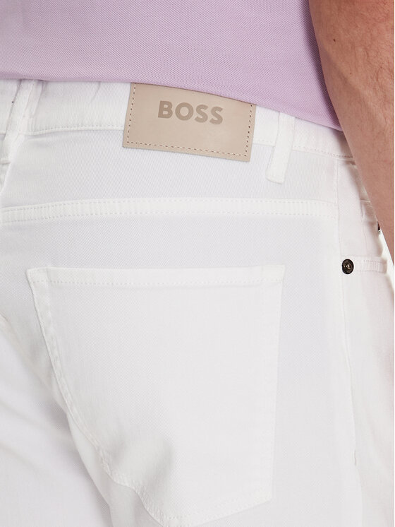 BOSS Boss Jeans hlače Delaware3-1 50514321 Bela Slim Fit
