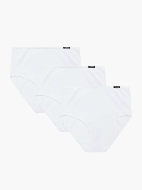 Atlantic Atlantic Figi klasyczne z wysokim stanem folded elastic maxi Biały