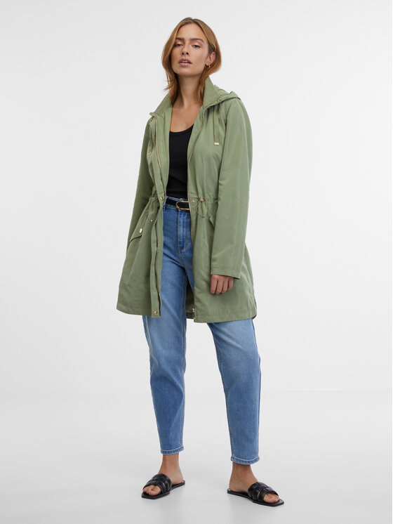 Orsay Orsay Kurtka damska 819078X0115__38 Khaki A-Line Fit