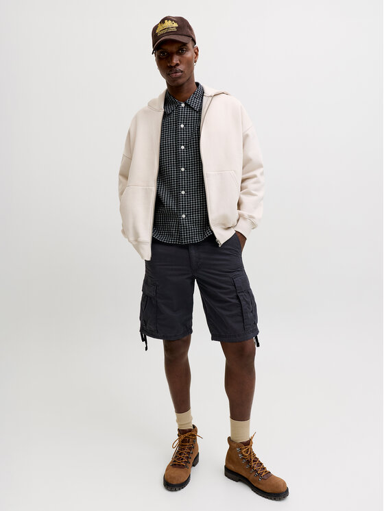 Jack & Jones Jack & Jones Pantalon scurți din material Cole Frank 12291369 Negru Regular Fit