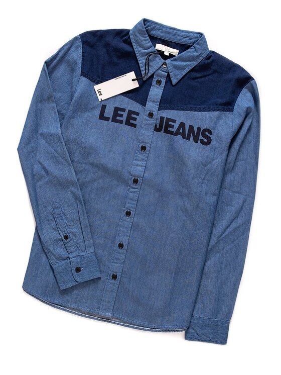 Lee Lee Camicia TOP BLOCKING SHIRT Blu Regular Fit