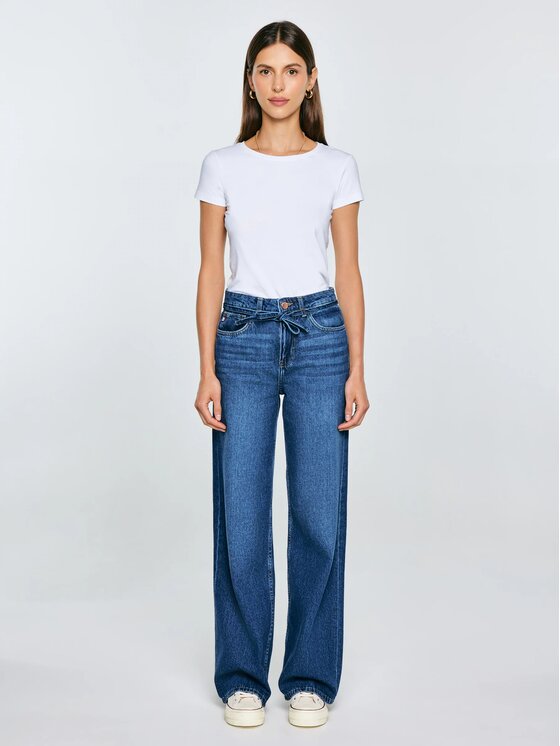 BIG STAR BIG STAR Jeansy ATREA_514_190 Granatowy Wide Fit