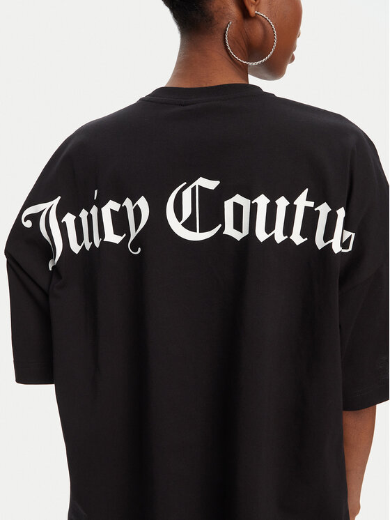 Juicy Couture Juicy Couture Marškinėliai Boyfriend JCTES09 Juoda Relaxed Fit